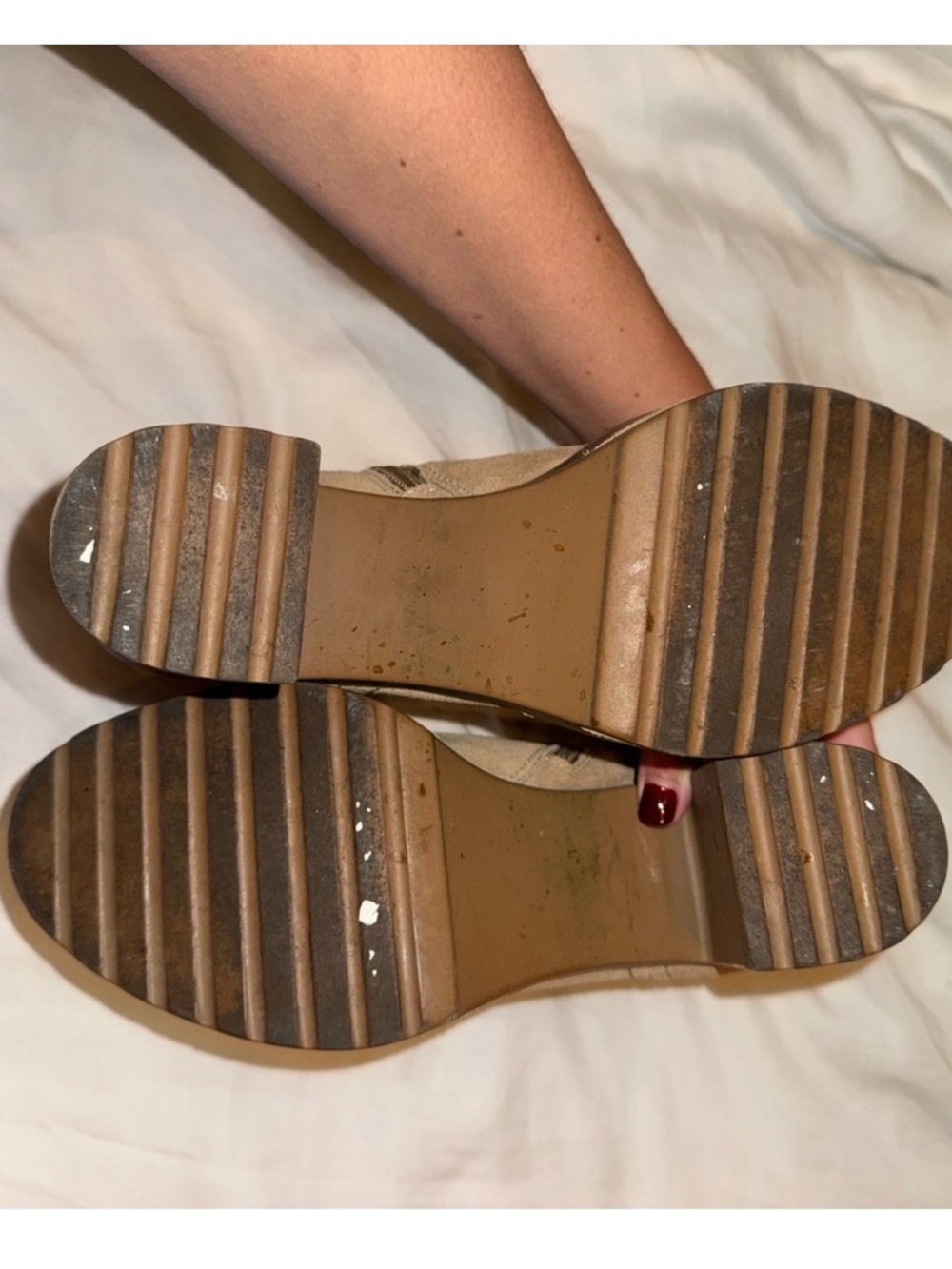 Steve Madden Tan Suede Platform Ankle Bootie - Picture 10 of 11